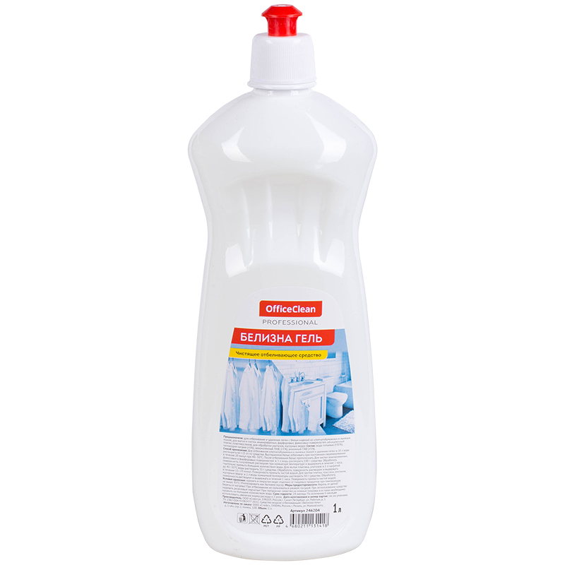 Отбеливатель "Office Clean" Белизна гель, гель, 1л 246204/391929