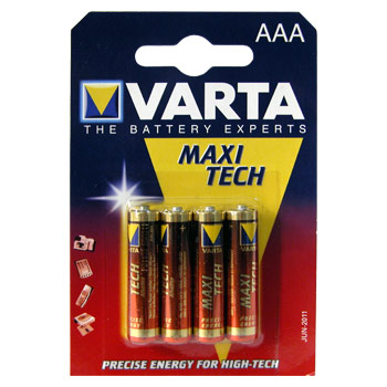 Батарейки ААА (мизинчиковые) 1,5V 4шт "Varta" Longline Max Power LR03 104734