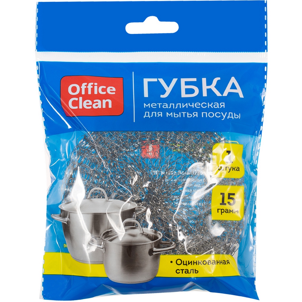 Губка металлическая "Office Clean" БС, 1шт 248558