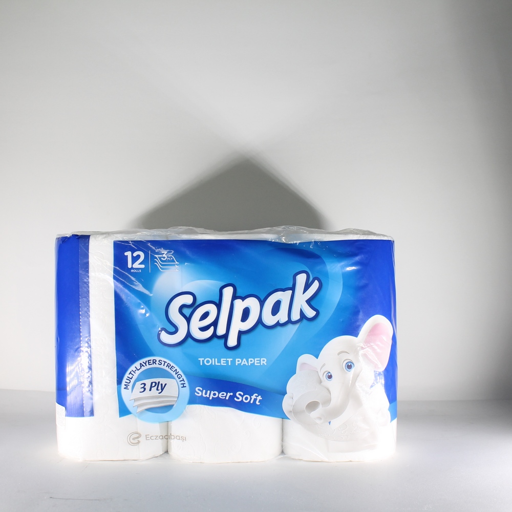 Туалетная бумага "Selpak" Super soft, 3 слоя, 12шт 204508