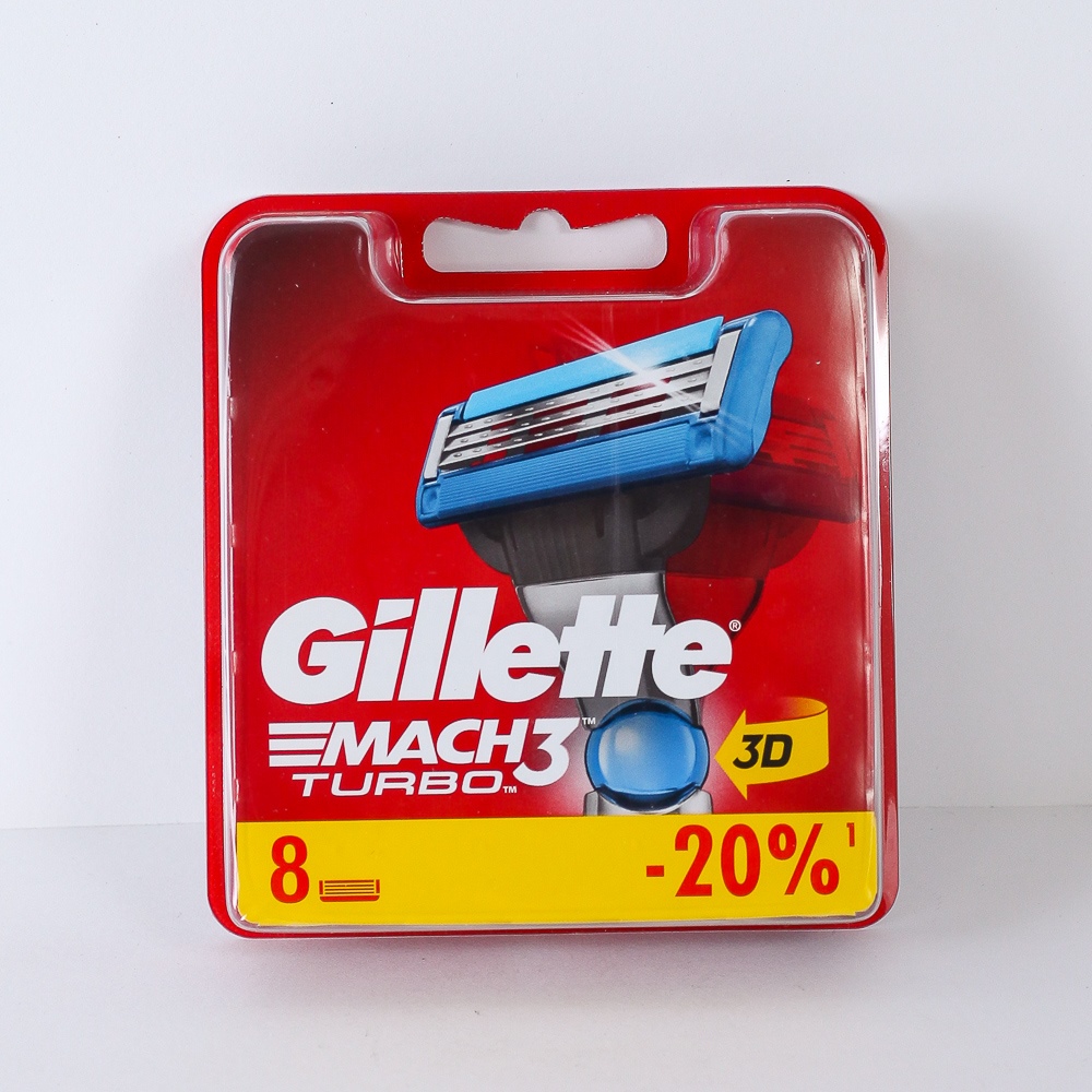 Сменная кассета для станка "Gillette" Mach turbo3, 3 лезвия, 1шт 91015266
