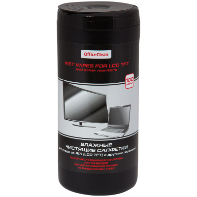 Салфетки чистящие для экранов 100шт "Office Clean" Pro 262498