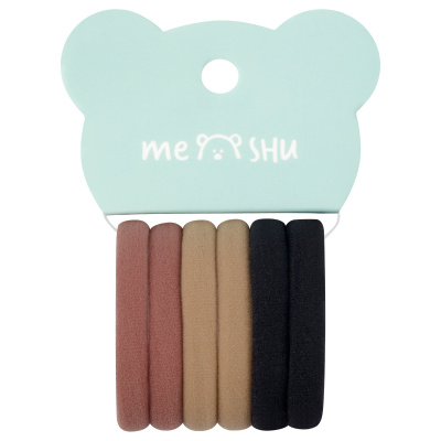 Резинка для волос тканевая, ассорти, Essence thin, 6шт "Meshu" MS_60538